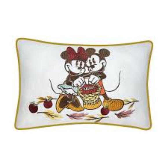 Disney Mickey & Minnie Mouse Ivory Fall Harvest Throw Pillow - Picture 10 of 10